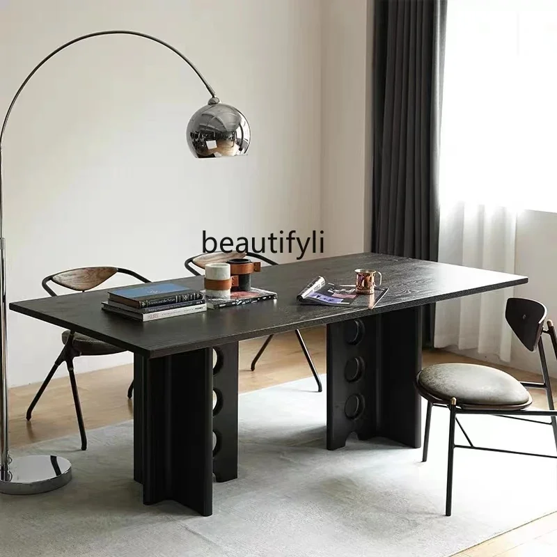 Nordic Solid Wood Dining Table, Silent Style Minimalist Home Desk Industrial Style Rectangular Creative Conference Table Desk
Nordic Solid Wood Dining Table, Silent Style Minimalist Home Desk Industrial Style Rectangular Creative Conference Table Desk