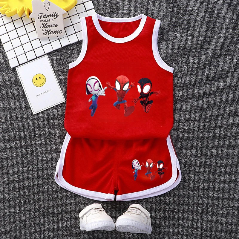 Kids' Marvel Spiderman Suit: Short Sleeve Shirt + Shorts Cartoon Clothing
Kids' Marvel Spiderman Suit: Short Sleeve Shirt + Shorts Cartoon Clothing