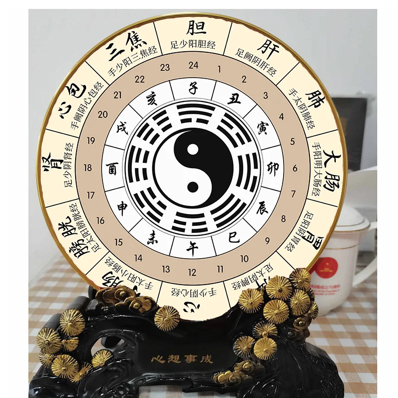 Desktop ornament solid wood time meridian diagram traditional Chinese medicine health center pendant inlaid with acrylic mirror
Desktop ornament solid wood time meridian diagram traditional Chinese medicine health center pendant inlaid with acrylic mirror