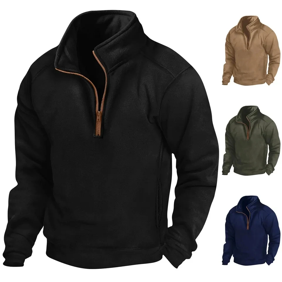 Men's Half Zipper Pullover Long Sleeve Sweatshirt Solid Color Casual Stand Collar Hoodie Sportswear Male Sweatshirts Streetwear
Men's Half Zipper Pullover Long Sleeve Sweatshirt Solid Color Casual Stand Collar Hoodie Sportswear Male Sweatshirts Streetwear
