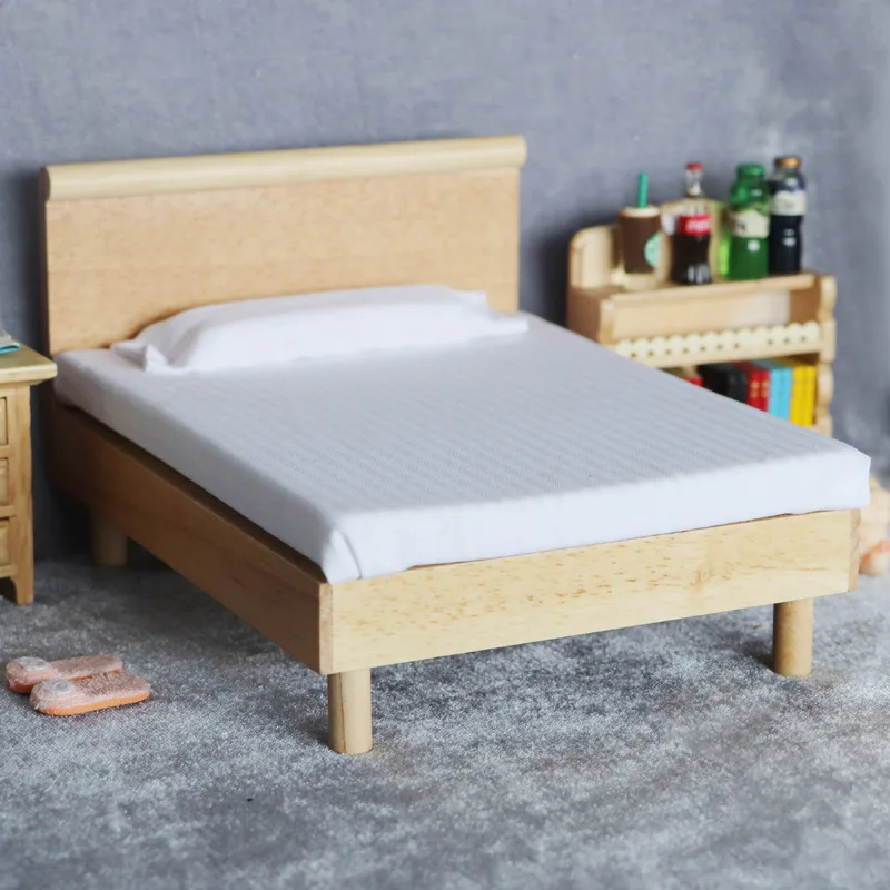 1:12 Scale Dollhouse Miniature Bedroom Furniture - Modern Solid Wood Double Bed | Wooden Mini Dollhouse Decor Accessories
1:12 Scale Dollhouse Miniature Bedroom Furniture - Modern Solid Wood Double Bed | Wooden Mini Dollhouse Decor Accessories