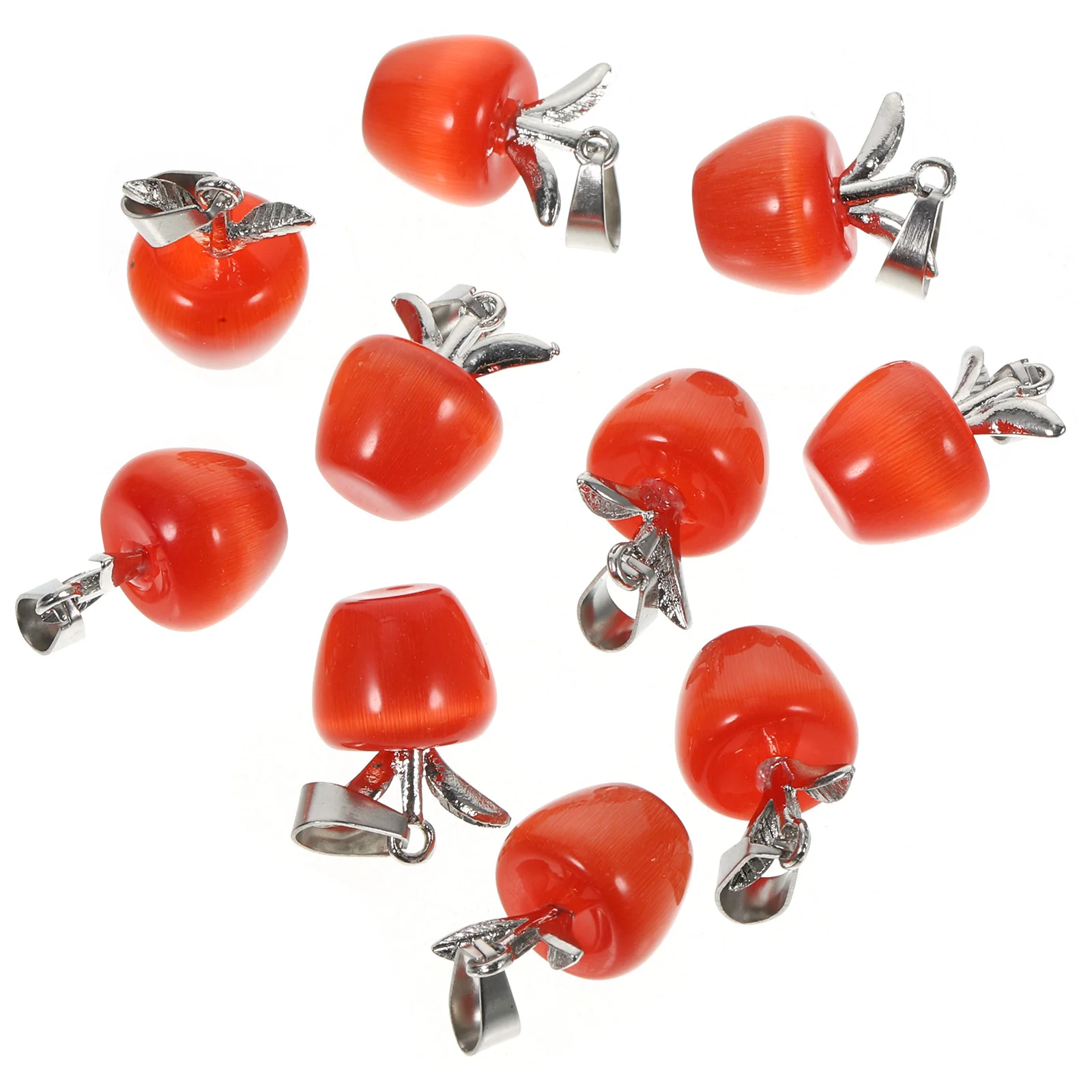 10 Pcs Cat's Eye Stone Apple Pendant DIY Necklace Earrings Green Gold Clasp Christmas Jewelry Making Charms Bracelet Accessories
10 Pcs Cat's Eye Stone Apple Pendant DIY Necklace Earrings Green Gold Clasp Christmas Jewelry Making Charms Bracelet Accessories