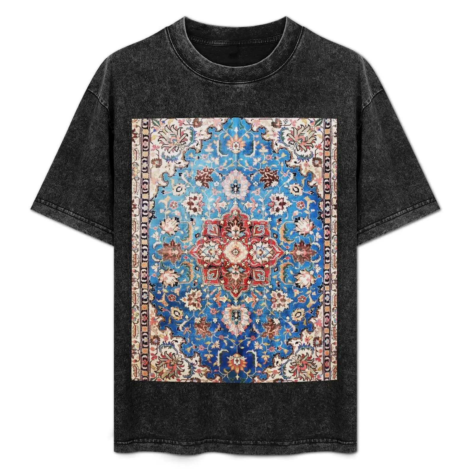 Tabriz Rug With Blue Field Print T-Shirt Basic Comfort Fit T-Shirt for Men
Tabriz Rug With Blue Field Print T-Shirt Basic Comfort Fit T-Shirt for Men