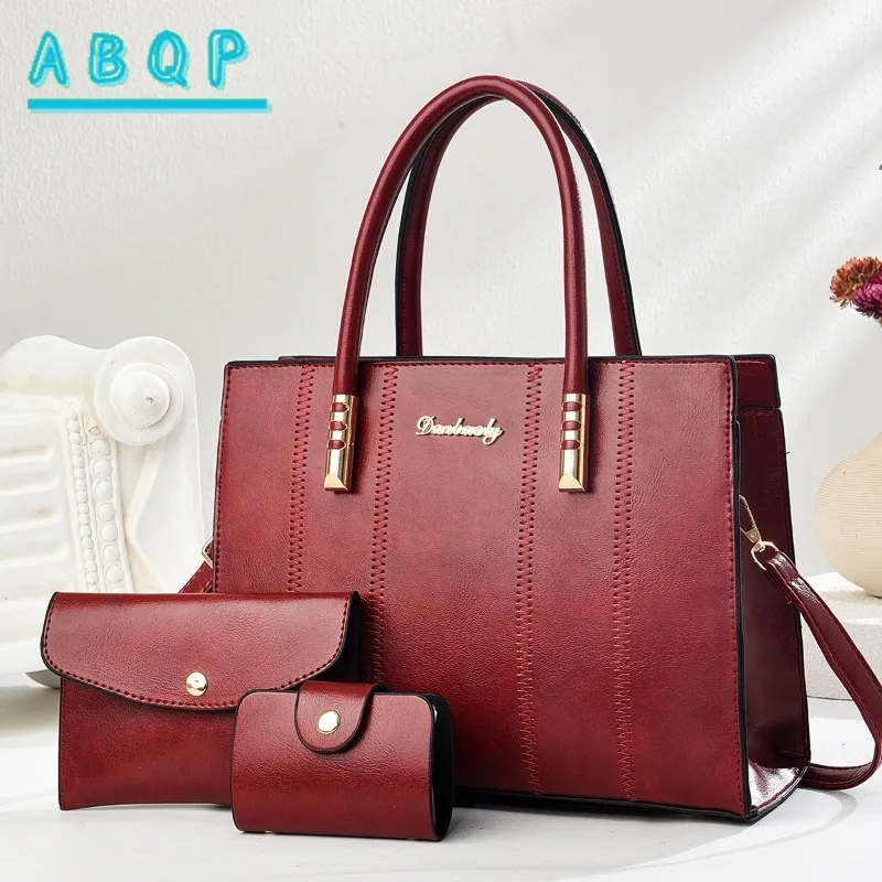 ABQP Новая женская сумка через плечо, большая вместительная модная женская сумка-мессенджер, комплект из 2 предметов, высококачественная повседневная женская сумка
ABQP Новая женская сумка через плечо, большая вместительная модная женская сумка-мессенджер, комплект из 2 предметов, высококачественная повседневная женская сумка