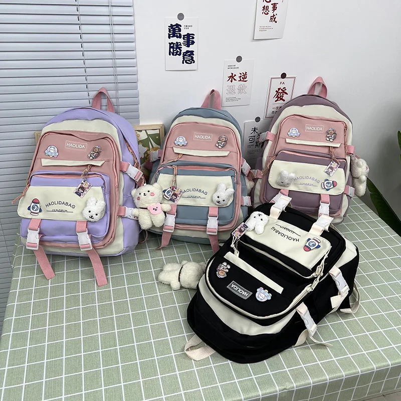 Girls Student School Bag for Kid Female Teenagers Backpack Ins Style Cute Korean Junior High School Children Kawaii Book Bag
Girls Student School Bag for Kid Female Teenagers Backpack Ins Style Cute Korean Junior High School Children Kawaii Book Bag