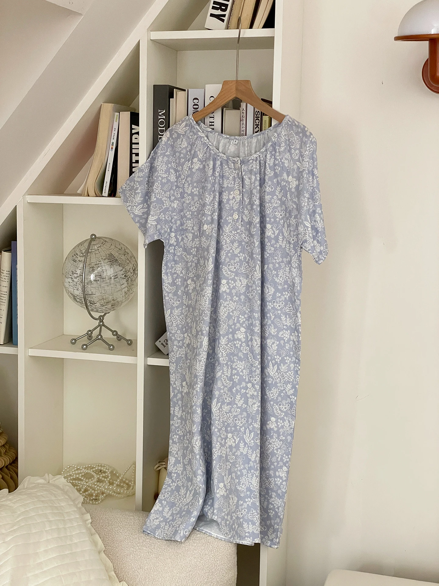 Ele Blue And White Porcelain Print ort Sve Свободные летние женские брюки из тонкого чистого хлопка, двухслойная марлевая ночная рубашка...
Ele Blue And White Porcelain Print ort Sve Свободные летние женские брюки из тонкого чистого хлопка, двухслойная марлевая ночная рубашка...
