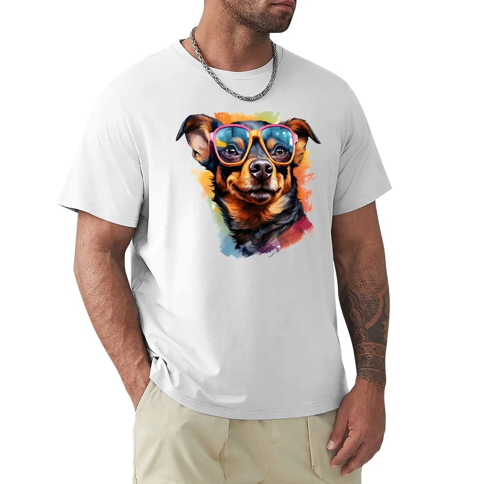 Colorful Dog With Glasses T-shirt plus sizes for a boy plus size tops animal prinfor boys black t shirts for men
Colorful Dog With Glasses T-shirt plus sizes for a boy plus size tops animal prinfor boys black t shirts for men