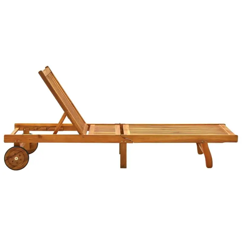 Patio Sun Lounger with Cushion Solid Acacia Wood
Patio Sun Lounger with Cushion Solid Acacia Wood