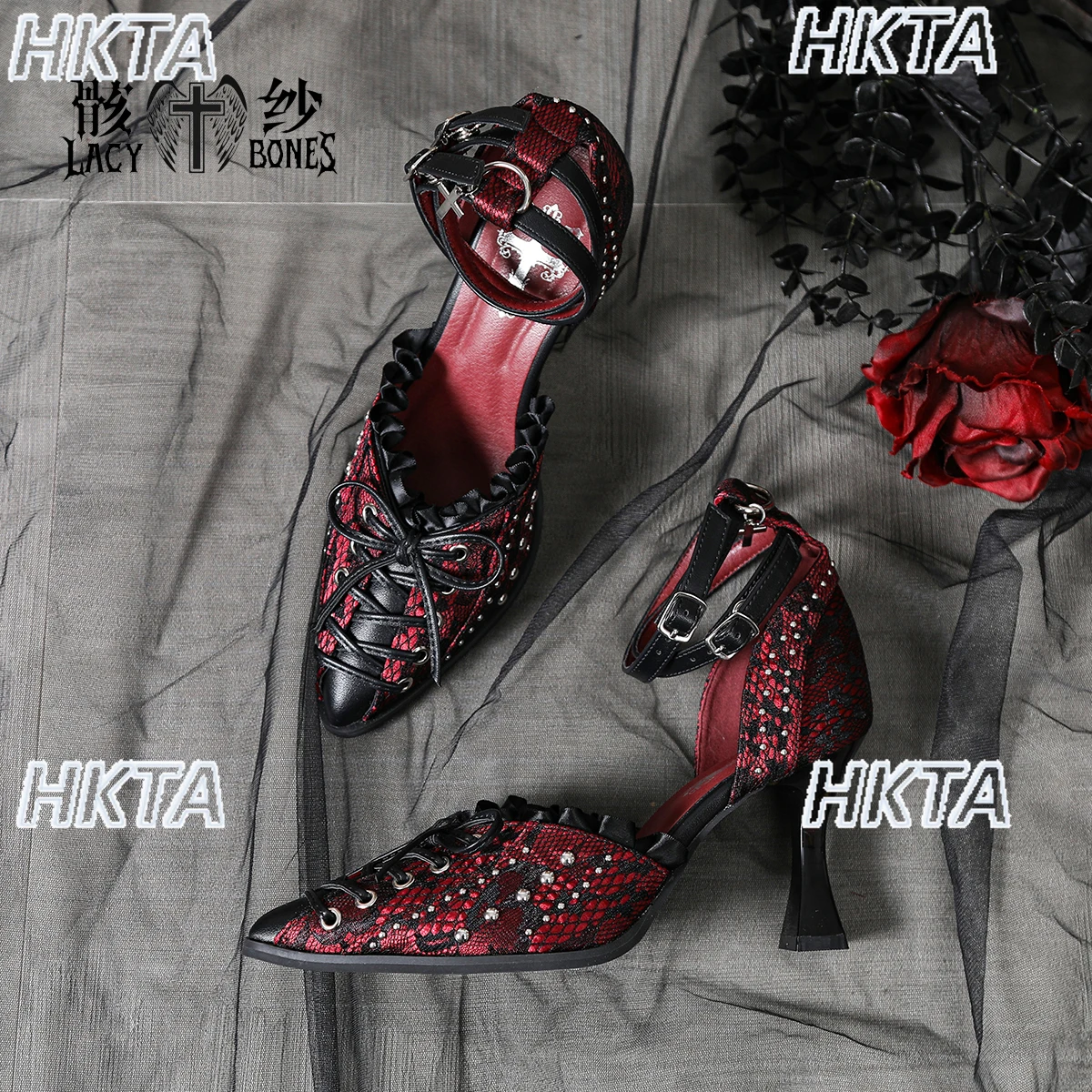 Dark Goth Subculture Pointy Thin Heel Shallow Mouth Hot Girl High Heels Shoes Y2k Punk Lace Pleated Rhinestone Shoes Women
Dark Goth Subculture Pointy Thin Heel Shallow Mouth Hot Girl High Heels Shoes Y2k Punk Lace Pleated Rhinestone Shoes Women