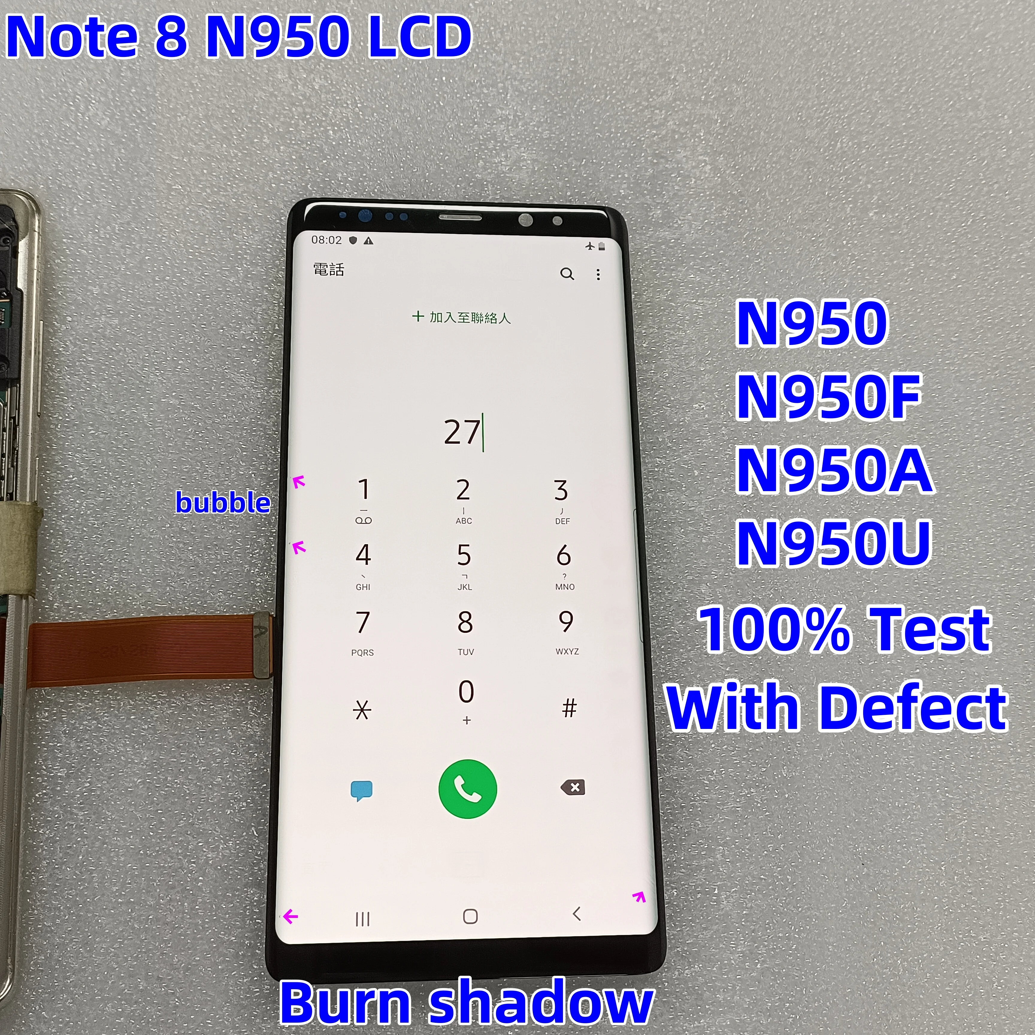 6.3''100% Tested LCD For Samsung Galaxy Note 8 N950F Note8 N950 N950U N950A N950F/DS Display Touch Screen Digitizer With Defect
6.3''100% Tested LCD For Samsung Galaxy Note 8 N950F Note8 N950 N950U N950A N950F/DS Display Touch Screen Digitizer With Defect