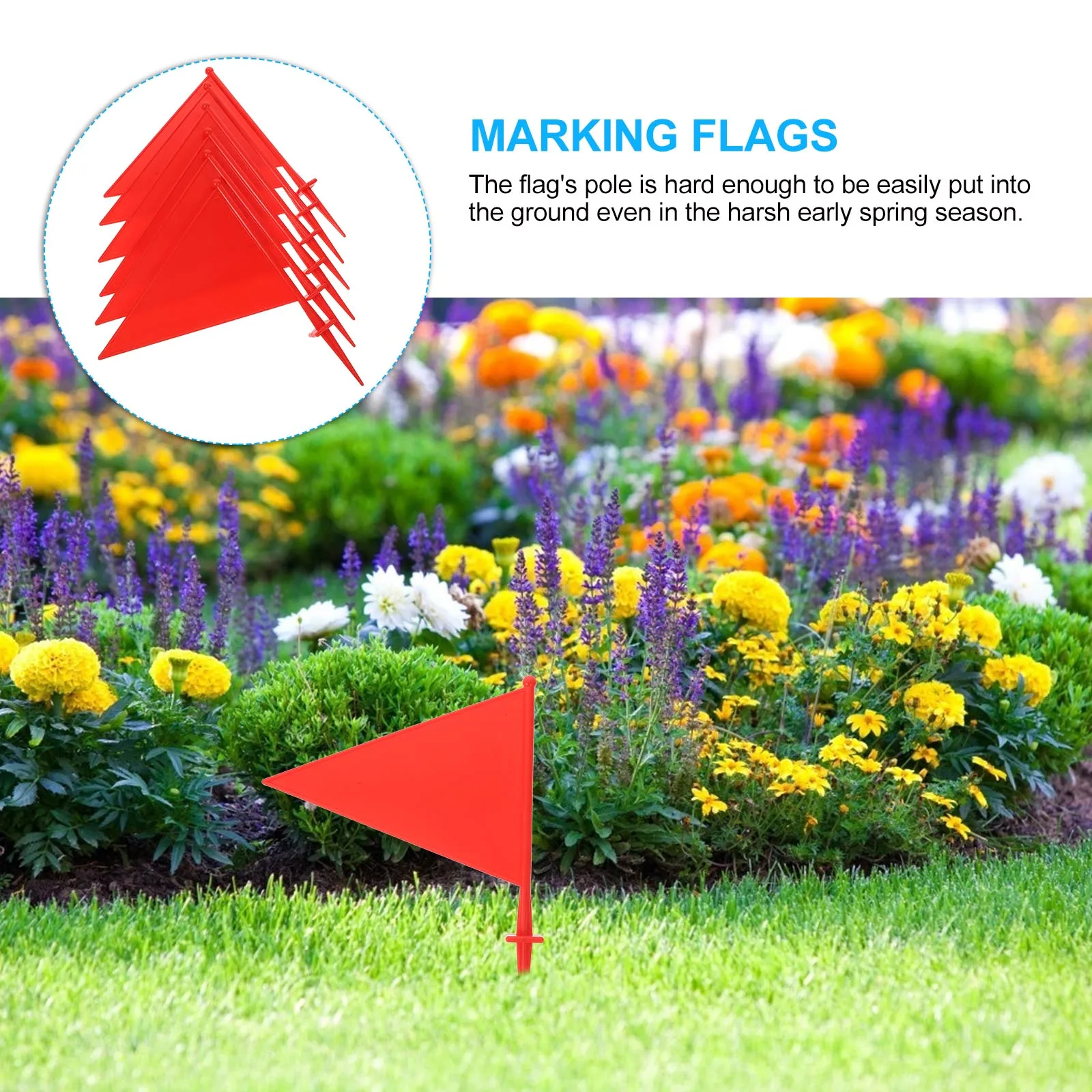 6 Pcs ABS Marking Flags Red Triangular Garden Lawn Sprinkler Yard Marker Small irrigation Tools Survey Supplies Landscaping
6 Pcs ABS Marking Flags Red Triangular Garden Lawn Sprinkler Yard Marker Small irrigation Tools Survey Supplies Landscaping