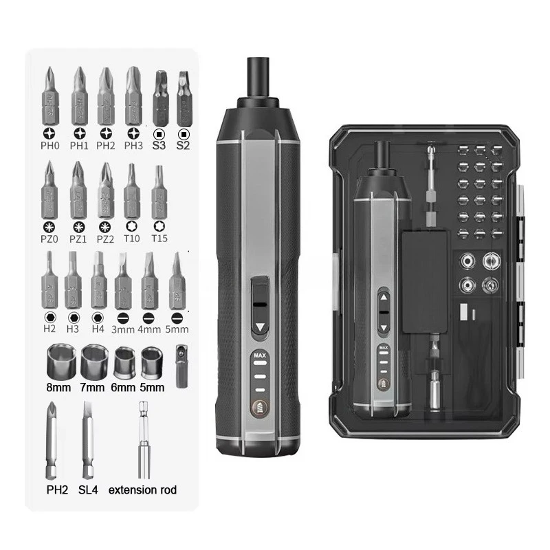 Mini Electric Screwdriver Cordless Set 25 in 1 Magnetic Drill Screwdriver Set with 3 Torque Settings for Laptop/Phone/Camera/Toy
Mini Electric Screwdriver Cordless Set 25 in 1 Magnetic Drill Screwdriver Set with 3 Torque Settings for Laptop/Phone/Camera/Toy
