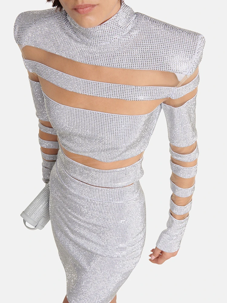 Sexy Diamonds White 2 Piece Set Women Mesh Patchwork Diamonds Long Sleeve Top + Mini Slim Skirts Suits Evening Party Runway Sets
Sexy Diamonds White 2 Piece Set Women Mesh Patchwork Diamonds Long Sleeve Top + Mini Slim Skirts Suits Evening Party Runway Sets