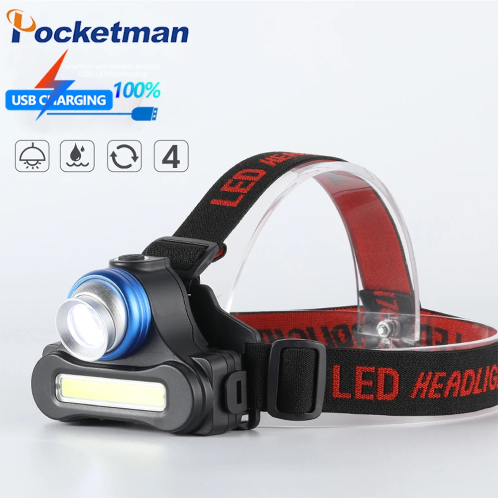 Super Bright COB+LED Headlamp 18650 Rechargeable Headlight Waterproof Head Lamp Powerful USB Head Light with Built-in Battery
Super Bright COB+LED Headlamp 18650 Rechargeable Headlight Waterproof Head Lamp Powerful USB Head Light with Built-in Battery