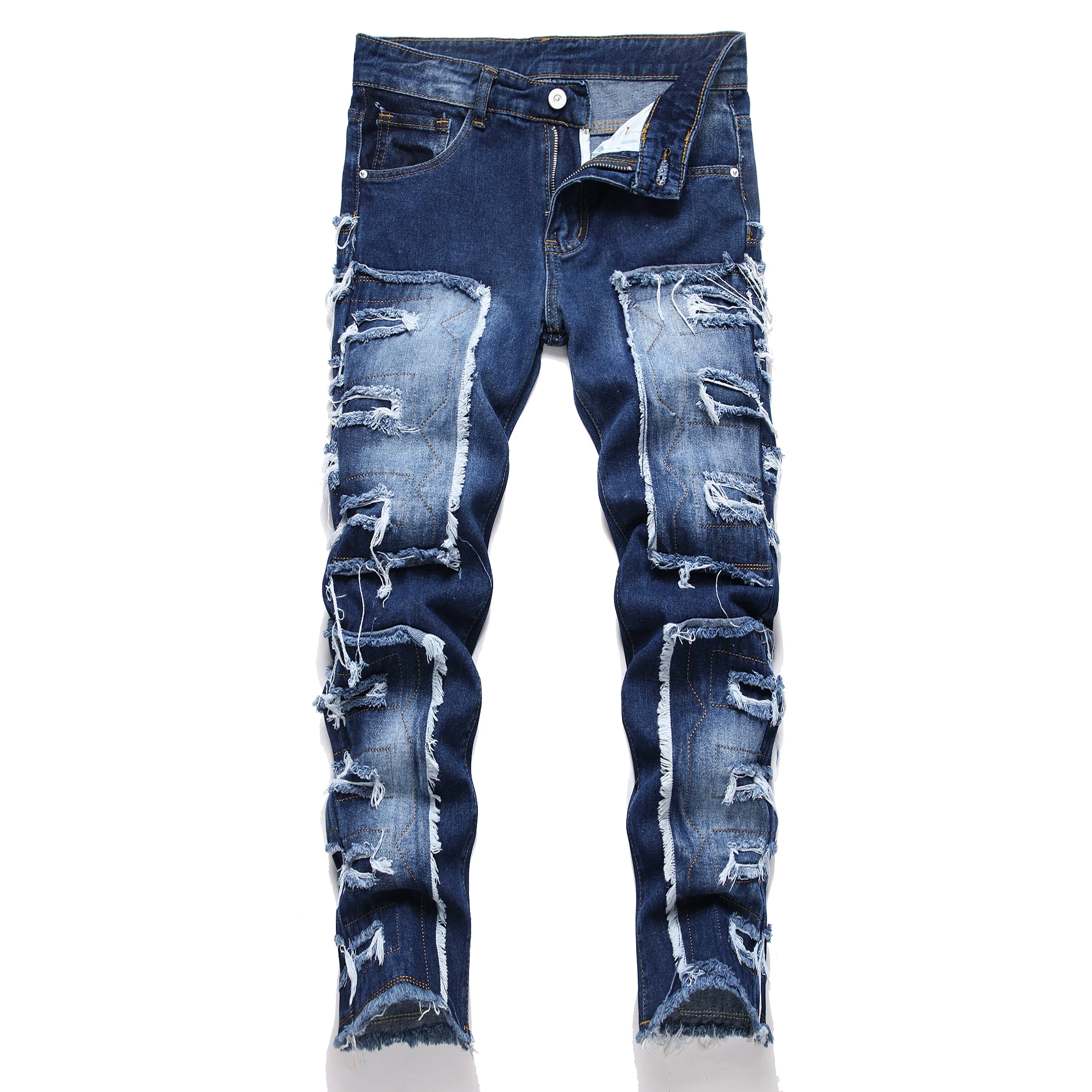 Джинсы для мальчиков Skinny Fit однотонные — модные рваные потертые джинсовые брюки с потертостями
Джинсы для мальчиков Skinny Fit однотонные — модные рваные потертые джинсовые брюки с потертостями 