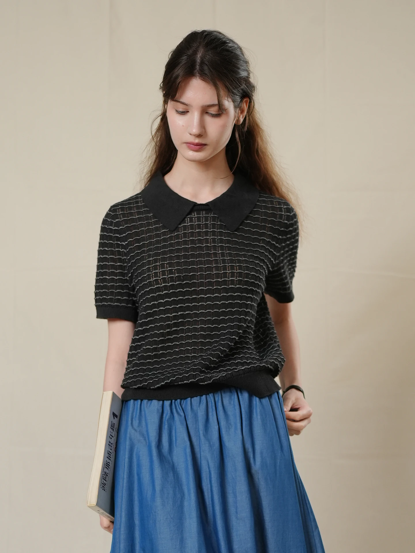 MARCHNOON Neck Striped Knitwear Thin Linen Cotton Short Sleeve Hollow out Knitted Top French Style Breathable Summer Wom...
MARCHNOON Neck Striped Knitwear Thin Linen Cotton Short Sleeve Hollow out Knitted Top French Style Breathable Summer Wom...