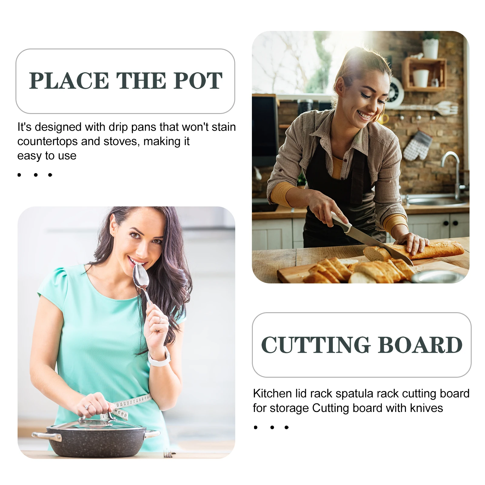 Pot Lid Rack Turner Frame Kitchen Utensil Holder Stainless Steel PET Pan ganizer Gadget Household Cutting Board Storage Solution
Pot Lid Rack Turner Frame Kitchen Utensil Holder Stainless Steel PET Pan ganizer Gadget Household Cutting Board Storage Solution