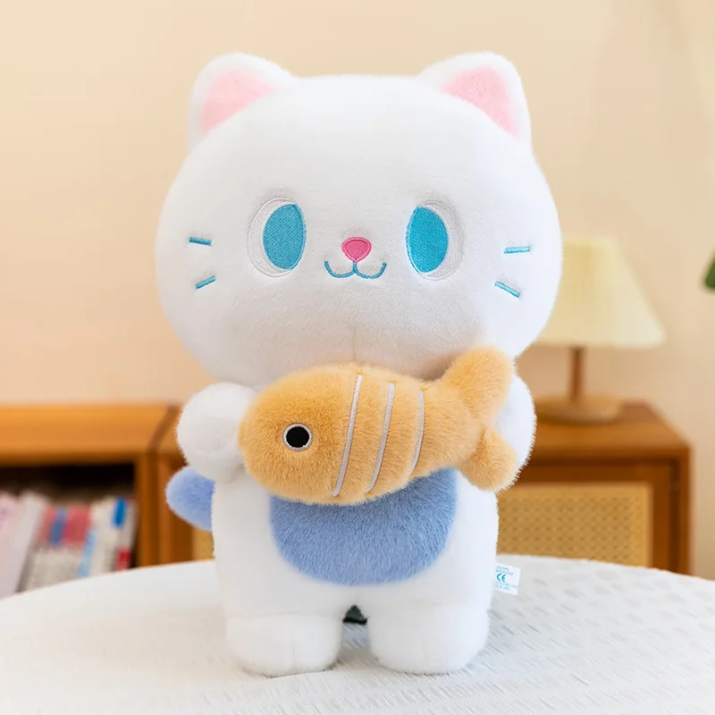 White Cat Holding Fish Plush Toy Stuffed Doll Soft Kawaii Fluffy Cute Home Decor Bedroom Gift Girls Kids Lovely Daily Ornament
White Cat Holding Fish Plush Toy Stuffed Doll Soft Kawaii Fluffy Cute Home Decor Bedroom Gift Girls Kids Lovely Daily Ornament