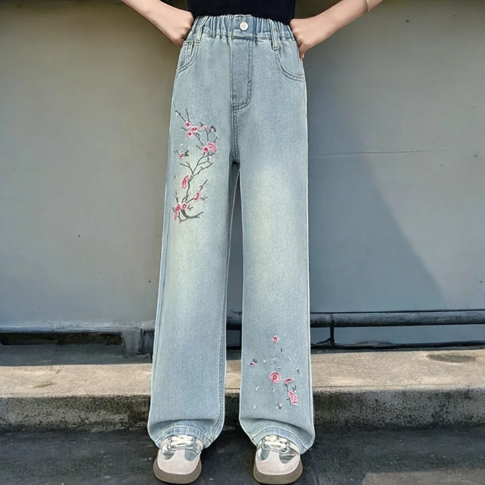 Girls Flower Jeans for Kids Trousers Wide Leg Denim Baggy Pants Children Teens Outfits Baby Toddler Clothes 5 7 8 9 10 12 Years
Girls Flower Jeans for Kids Trousers Wide Leg Denim Baggy Pants Children Teens Outfits Baby Toddler Clothes 5 7 8 9 10 12 Years