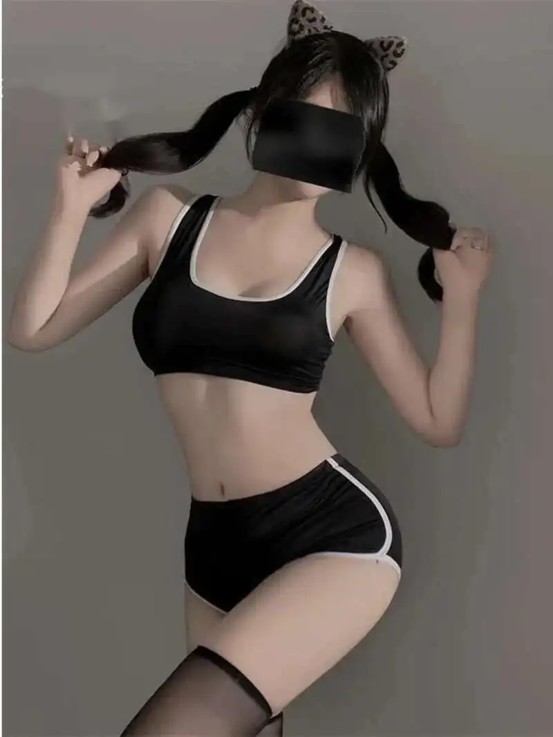 women's summer fashion Exotic clothing sweet fresh 2024 new open chest sportswear striped suspender sexy tight shorts set 578N
women's summer fashion Exotic clothing sweet fresh 2024 new open chest sportswear striped suspender sexy tight shorts set 578N