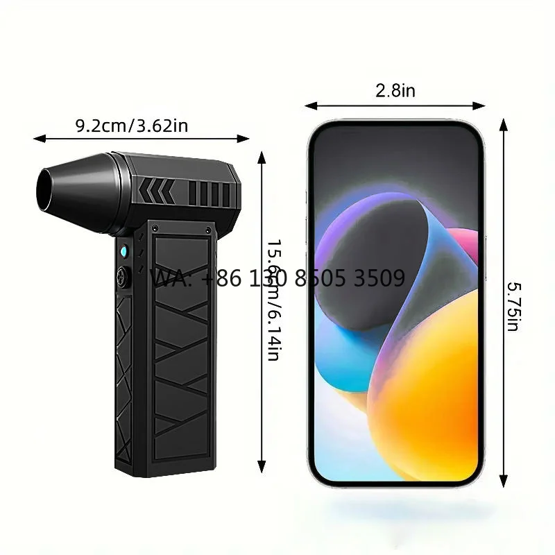 Newly Upgraded 6000mAh Mini Turbo Jet Fan Electric Air Blower Three-Speed Violent Bladeless Blower for Outdoor Hotel Use
Newly Upgraded 6000mAh Mini Turbo Jet Fan Electric Air Blower Three-Speed Violent Bladeless Blower for Outdoor Hotel Use