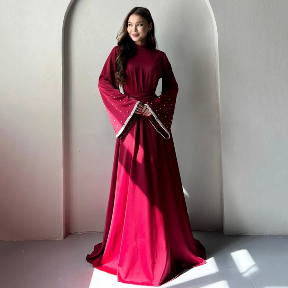 Customized High Neck Draped With Pearls A-line Evening Dresses Pleat Floor Length Formal Pageant Gowns فساتين للمناسبات الخاصة
Customized High Neck Draped With Pearls A-line Evening Dresses Pleat Floor Length Formal Pageant Gowns فساتين للمناسبات الخاصة
