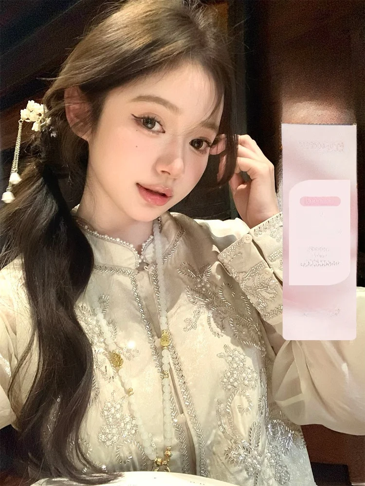 Chen Jin NNS New Chinese Sle Faion Set Exquisite Bead Embroidery High-End Miss Constant Clothes Ele Lady Suit
Chen Jin NNS New Chinese Sle Faion Set Exquisite Bead Embroidery High-End Miss Constant Clothes Ele Lady Suit