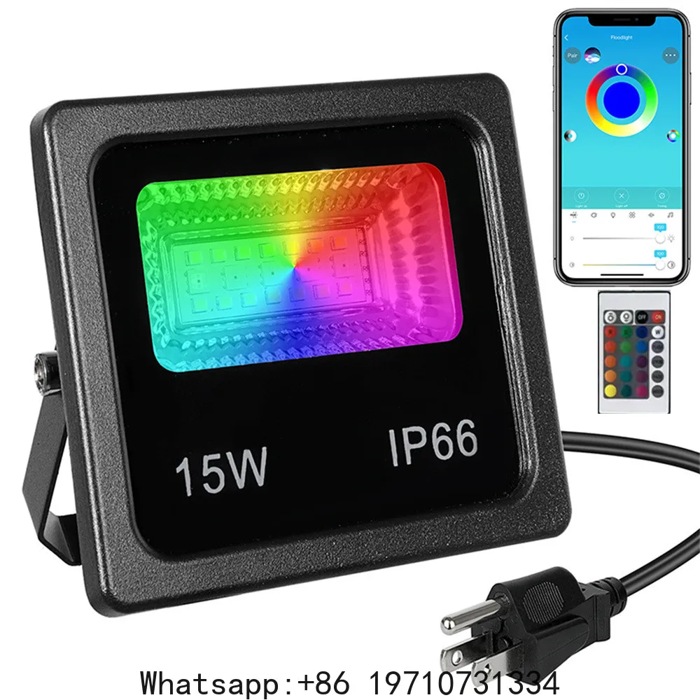 APP 15W RGBW Led Floodlight Bluetooth Outdoor Smart Flood Light 85-265V IP66 Waterproof Color Changing Spotlight APP Group
APP 15W RGBW Led Floodlight Bluetooth Outdoor Smart Flood Light 85-265V IP66 Waterproof Color Changing Spotlight APP Group