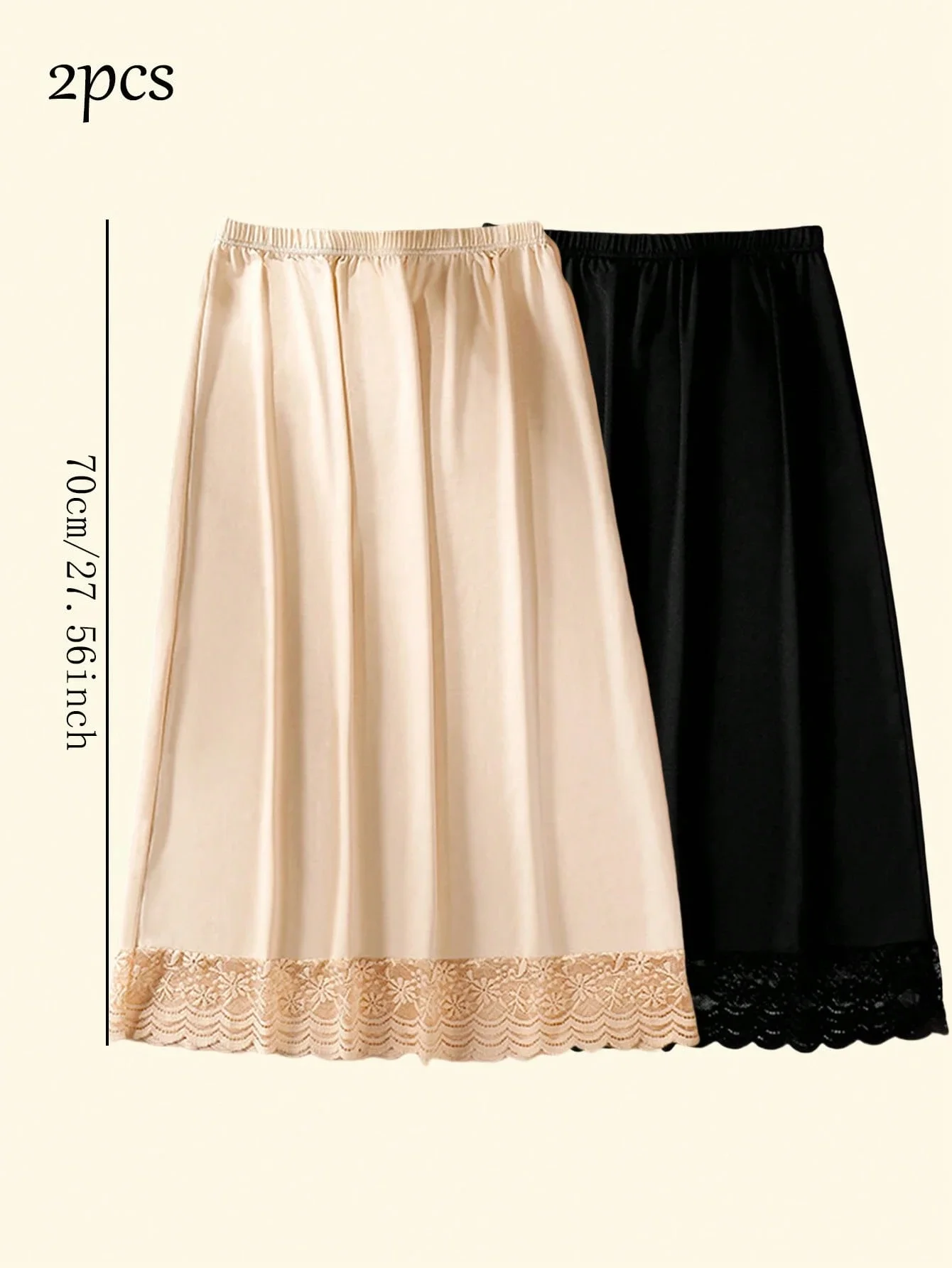 Womens Lace Trimmed Slip Skirt Set For Under Dress
Womens Lace Trimmed Slip Skirt Set For Under Dress