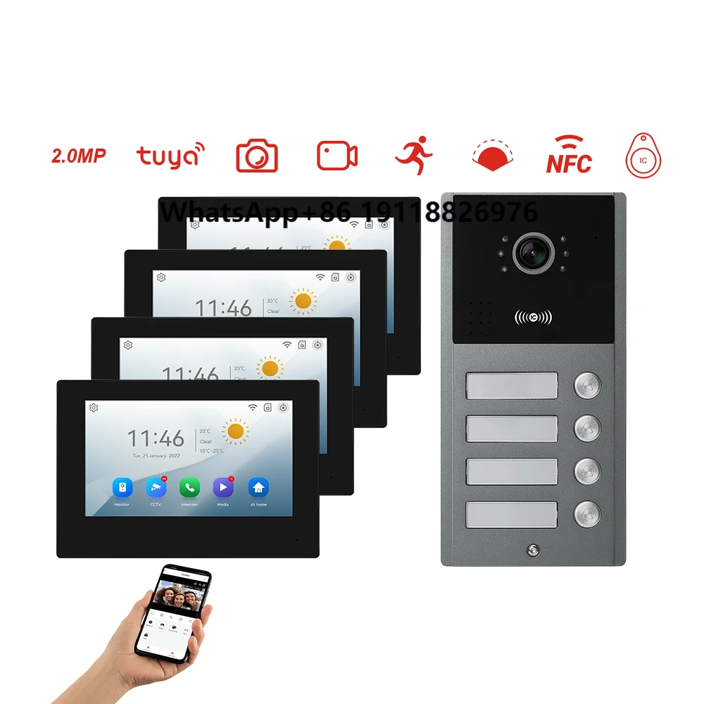 Smart 7-Inch IPS Touch Video Door Phone System 1080P HD Tuya App Remote Control 2-Way Intercom Wireless Outdoor
Smart 7-Inch IPS Touch Video Door Phone System 1080P HD Tuya App Remote Control 2-Way Intercom Wireless Outdoor