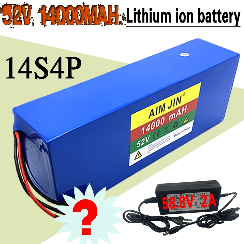 52V Battery 14000mAh 18650 14S5P battery pack 52V 14.0Ah Scooter Battery with BMS+charger
52V Battery 14000mAh 18650 14S5P battery pack 52V 14.0Ah Scooter Battery with BMS+charger