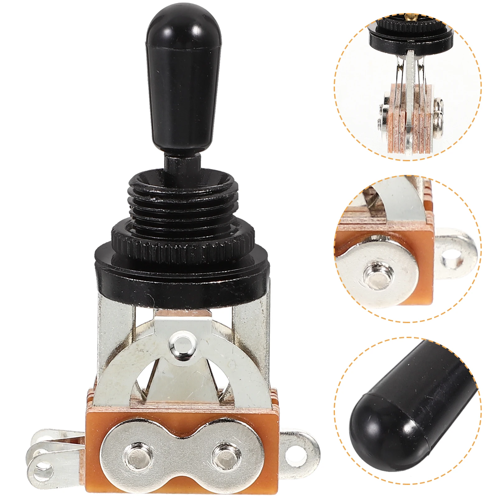 Electric Pickup Selector 3 Way Toggle Switch Black M00971 Replacement Parts Accessories Metal Guitar Switch Stable Practical
Electric Pickup Selector 3 Way Toggle Switch Black M00971 Replacement Parts Accessories Metal Guitar Switch Stable Practical