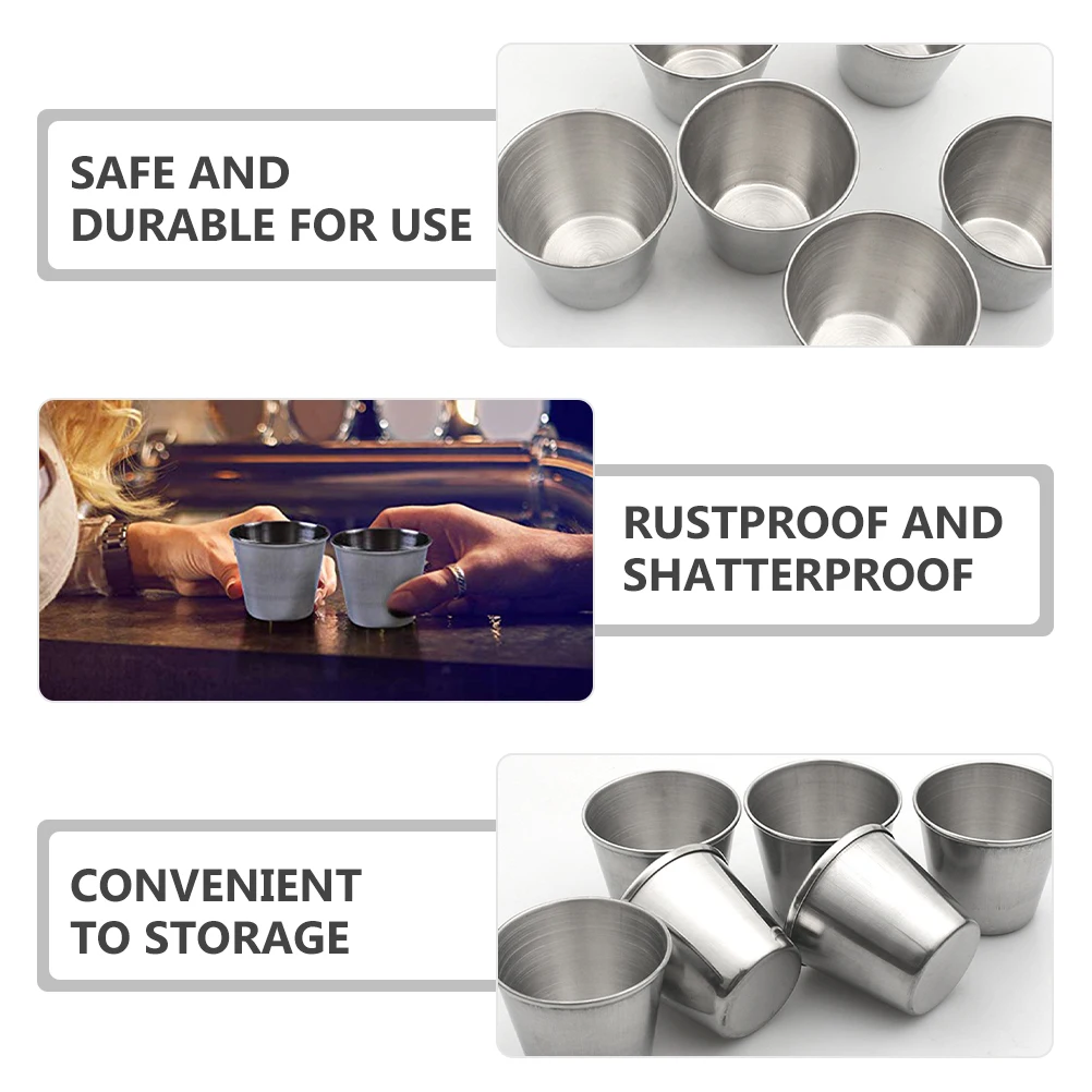 18pcs Stainless Steel Pint Cups 30Ml Unbreakable Reusable Metal Drinking Glasses Portable Stackable For Beer Coffee Water Juice
18pcs Stainless Steel Pint Cups 30Ml Unbreakable Reusable Metal Drinking Glasses Portable Stackable For Beer Coffee Water Juice