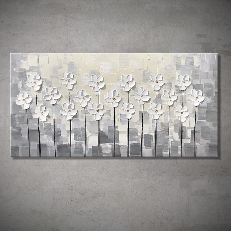 Mintura,100% Hand Painted Abstract White Thick Oil Flower Art Wall Picture Oil Paintings On Canvas,Modern Living Room Home Decor
Mintura,100% Hand Painted Abstract White Thick Oil Flower Art Wall Picture Oil Paintings On Canvas,Modern Living Room Home Decor
