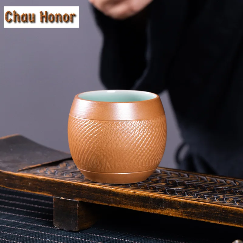 120ml Handmade Jump Knife Drum Shape Celadon Teacup Tea Bowl Single Cups Tea-tasting Smelling Cup Jianzhan Master Cups Tea Items
120ml Handmade Jump Knife Drum Shape Celadon Teacup Tea Bowl Single Cups Tea-tasting Smelling Cup Jianzhan Master Cups Tea Items