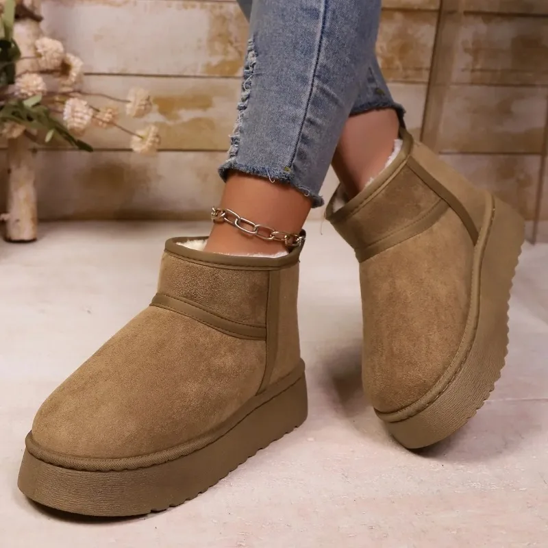 Designer's 2026 New Winter Trendy Women's Snow Boots Suede Fashionable Lined Plush Flat Warm and Comfortable Women's Snow Boots
Designer's 2026 New Winter Trendy Women's Snow Boots Suede Fashionable Lined Plush Flat Warm and Comfortable Women's Snow Boots