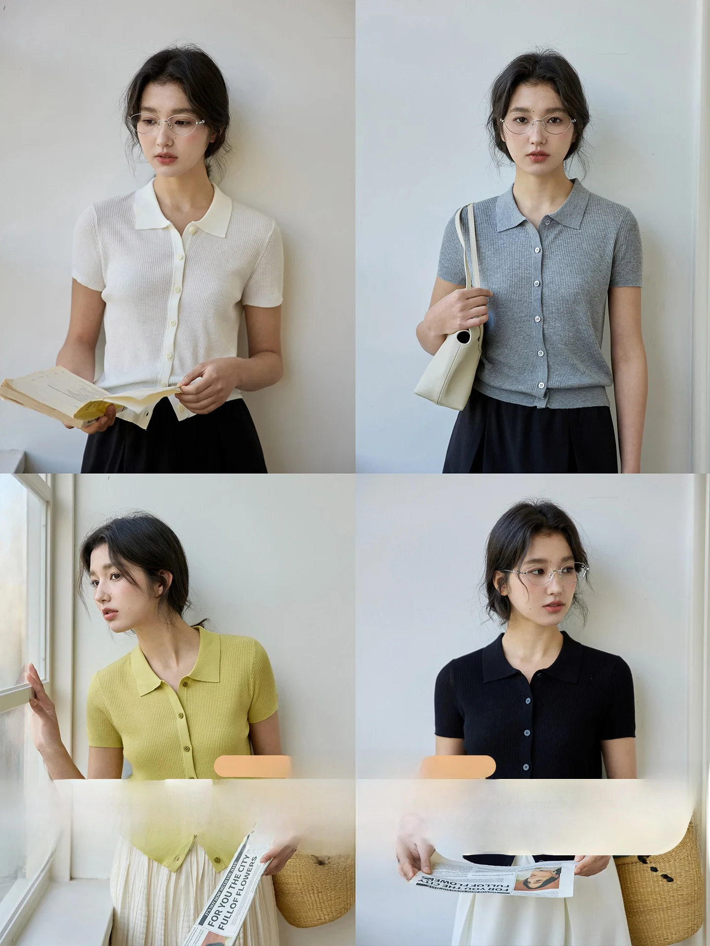 GINNKEE Women's Neck Short Sleeve Linen Knitted T-Shirt Open Cardigan Thin Slimming Summer Top Cleanfit Casual Style
GINNKEE Women's Neck Short Sleeve Linen Knitted T-Shirt Open Cardigan Thin Slimming Summer Top Cleanfit Casual Style