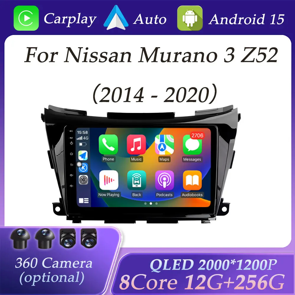 QLED Screen for Nissan Murano 3 Z52 2014 - 2020 Wireless CarPlay Car Radio Video Audio Multimedia Player GPS Navigation BT WIFI
QLED Screen for Nissan Murano 3 Z52 2014 - 2020 Wireless CarPlay Car Radio Video Audio Multimedia Player GPS Navigation BT WIFI