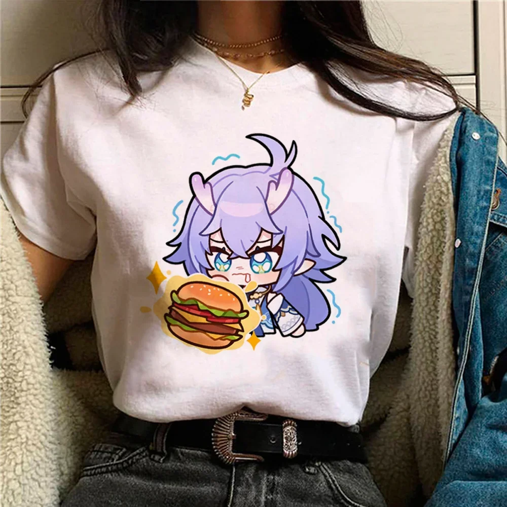 Honkai Star Rail Print Women T-shirt Streetwear Short Sleeve Tee Shirt Female Funny Hot Game Harajuku Summer Y2k Clothing Top
Honkai Star Rail Print Women T-shirt Streetwear Short Sleeve Tee Shirt Female Funny Hot Game Harajuku Summer Y2k Clothing Top