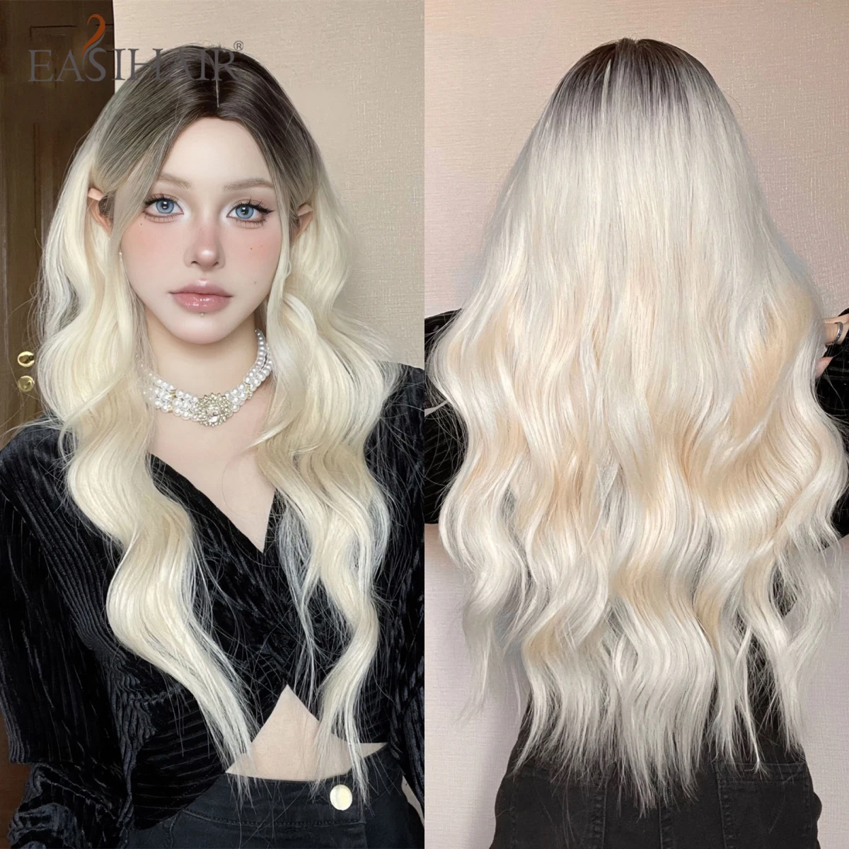 EASIHAIR Ombre Коричневый Блондин Волнистые Синтетические Парики Для Женщин Длинные Волнистые Светлые Парики Средняя Часть Натуральных Волос Ежедневный Парик Из Волокна Для Вечеринки
EASIHAIR Ombre Коричневый Блондин Волнистые Синтетические Парики Для Женщин Длинные Волнистые Светлые Парики Средняя Часть Натуральных Волос Ежедневный Парик Из Волокна Для Вечеринки