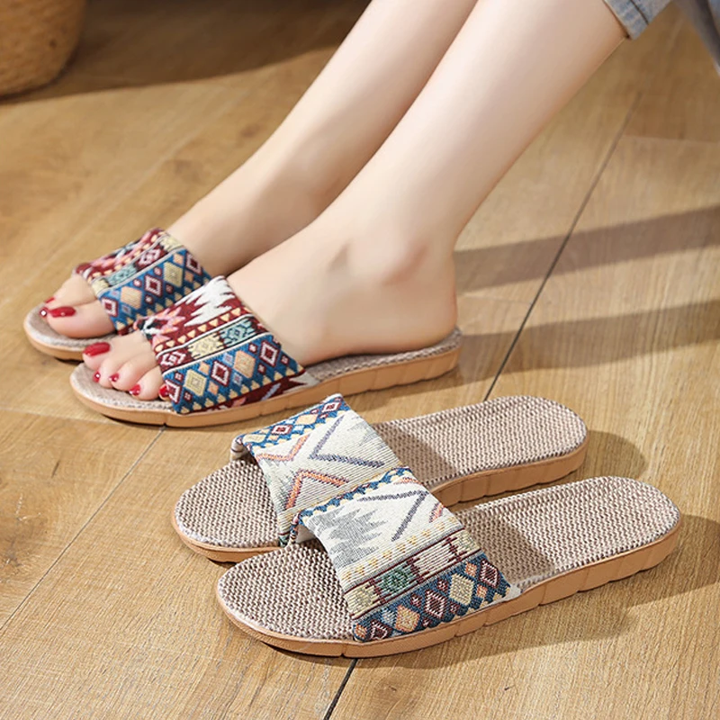 Summer Women Linen Slippers Lightweight Couple's Slippers Anti Slip Home Shoes Indoor Household Shoes Flat Slides Zapatos Mujer
Summer Women Linen Slippers Lightweight Couple's Slippers Anti Slip Home Shoes Indoor Household Shoes Flat Slides Zapatos Mujer