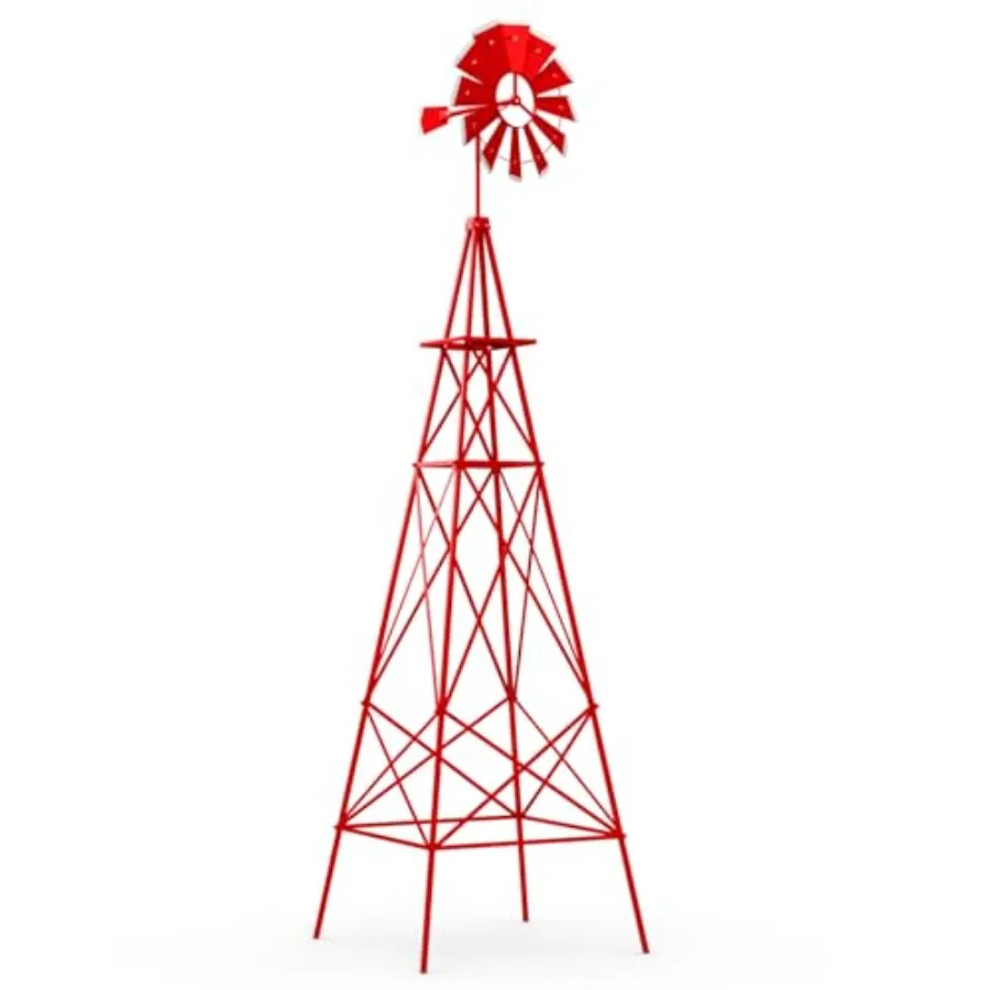 8.3FT Windmill Yard Garden Metal Ornamental Wind Mill Weather Vane Weather Resistant Bronze Finish Decorative Outdoor Use Durab
8.3FT Windmill Yard Garden Metal Ornamental Wind Mill Weather Vane Weather Resistant Bronze Finish Decorative Outdoor Use Durab