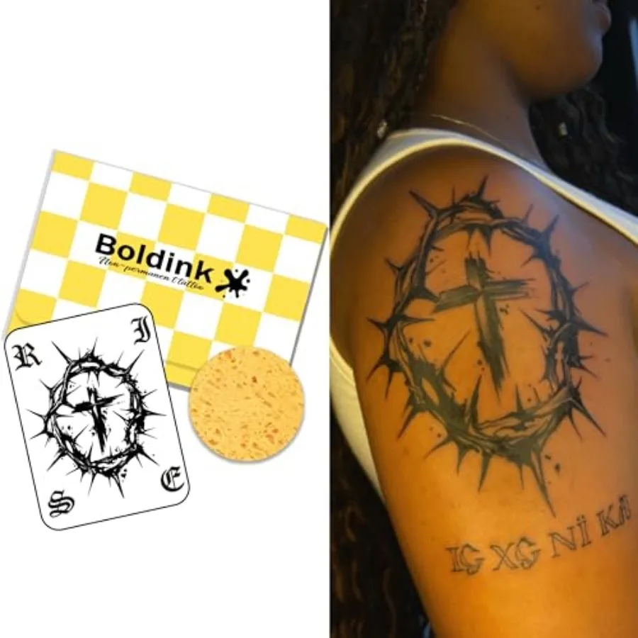 Temporary Tattoos, semi permanent tattoos, 15-day long lasting tattoo sticker, waterproof and anti-reflective, unique design Th
Temporary Tattoos, semi permanent tattoos, 15-day long lasting tattoo sticker, waterproof and anti-reflective, unique design Th