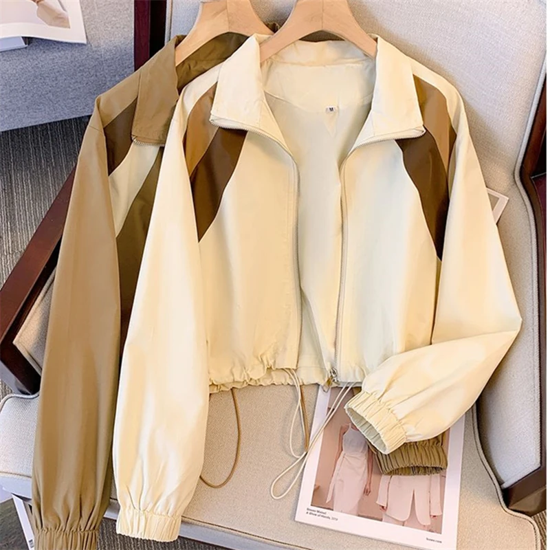 Fashion Patchwork Short Jacket Women Casual Tops Outerwear Streetwear Spliced Color Coat Student Loose Windbreaker Spring Autumn
Fashion Patchwork Short Jacket Women Casual Tops Outerwear Streetwear Spliced Color Coat Student Loose Windbreaker Spring Autumn