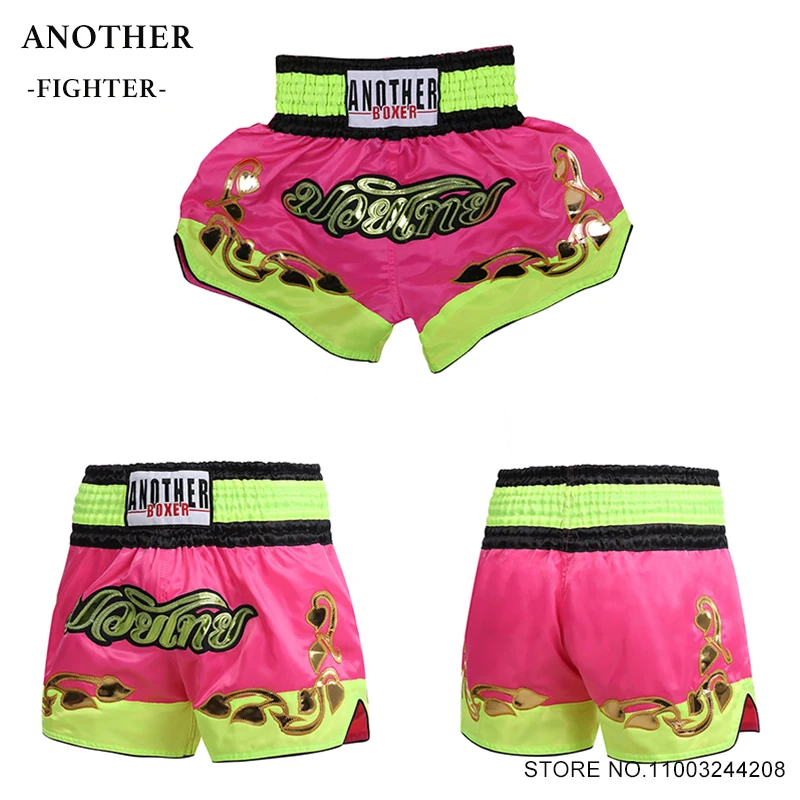 Muay Thai Shorts Women Boxing Shorts Men Children Leather Embroidered Thai Stripe MMA Thaiboxing Kickboxing Fight shorts Pink
Muay Thai Shorts Women Boxing Shorts Men Children Leather Embroidered Thai Stripe MMA Thaiboxing Kickboxing Fight shorts Pink