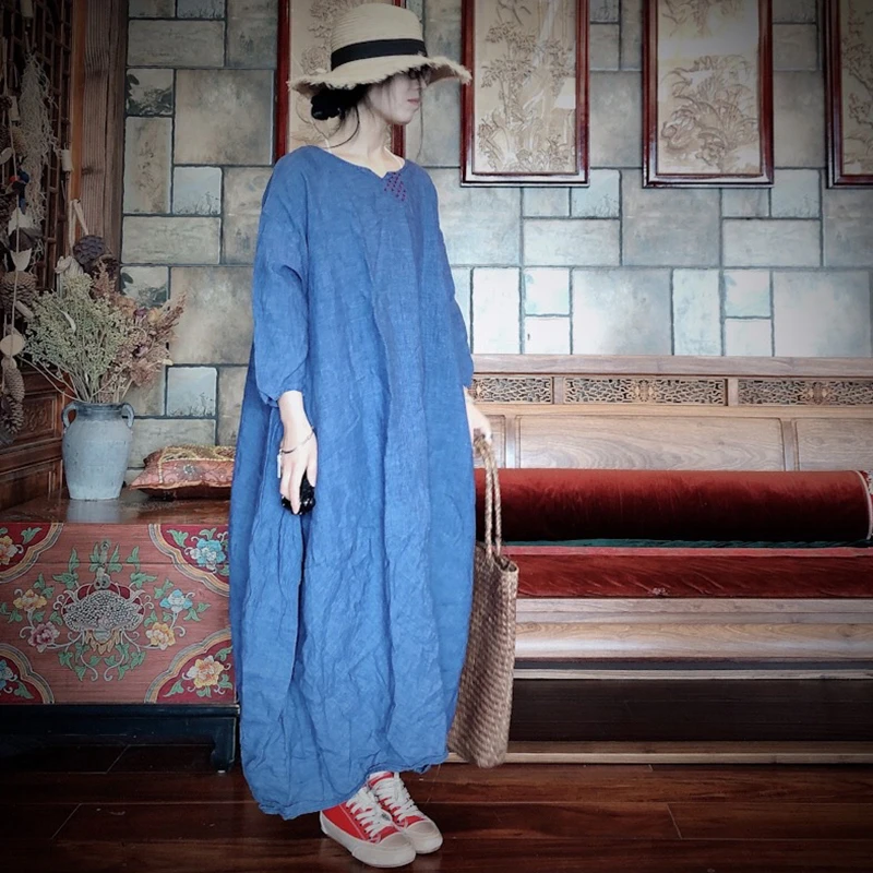 Oversized Women Casual Linen Dress New Arrival 2026 Summer Vintage Style Solid Color Loose Female Vacation Long Dresses M2645
Oversized Women Casual Linen Dress New Arrival 2026 Summer Vintage Style Solid Color Loose Female Vacation Long Dresses M2645
