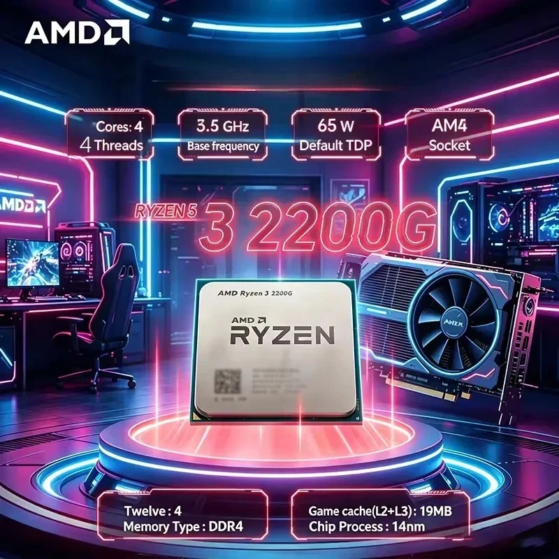 2026 AMD Ryzen 3 2200G Used R3 2200G 3.5 GHz Zen 0.014 Quad-Core Quad-Thread CPU YD2200C5M4MFB Socket AM4
2026 AMD Ryzen 3 2200G Used R3 2200G 3.5 GHz Zen 0.014 Quad-Core Quad-Thread CPU YD2200C5M4MFB Socket AM4