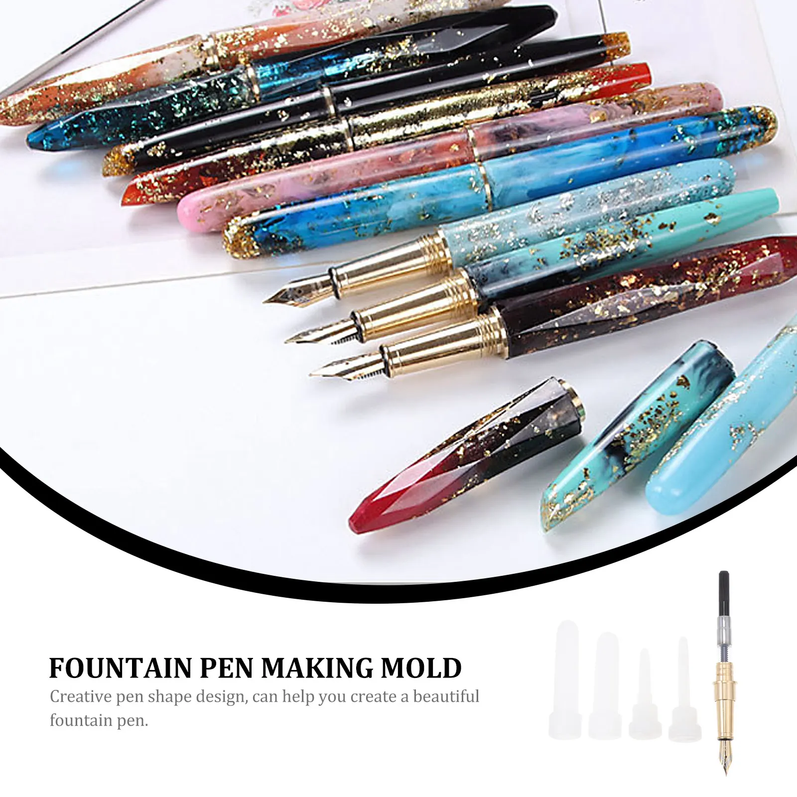 1 set Pen Mold Set for Fountain Pen Making Kits DIY Silicone UV Epoxy Resin Molds Brass Nib Included Reusable Sturdy Smooth Home
1 set Pen Mold Set for Fountain Pen Making Kits DIY Silicone UV Epoxy Resin Molds Brass Nib Included Reusable Sturdy Smooth Home