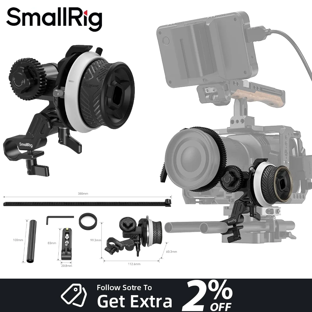 Smallrig Portable mini Follow Focus F40 for Sony DSLR Camera Gimbal for BMPCC Quick Focus Wireless Lens Control Video Shooting
Smallrig Portable mini Follow Focus F40 for Sony DSLR Camera Gimbal for BMPCC Quick Focus Wireless Lens Control Video Shooting