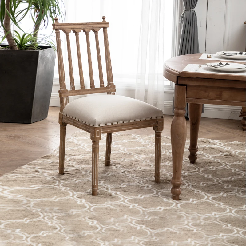 Solid wood dining chair American country antique restaurant hotel back chair B & B old fabric chair
Solid wood dining chair American country antique restaurant hotel back chair B & B old fabric chair